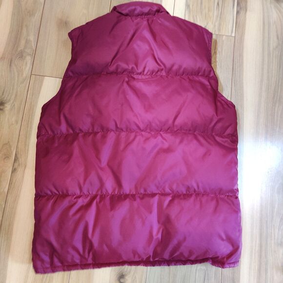 80s BTTF McFly Class 5 Mountaineering USA Made Goose Down Vest  Size L Burgundy - Picture 5 of 10